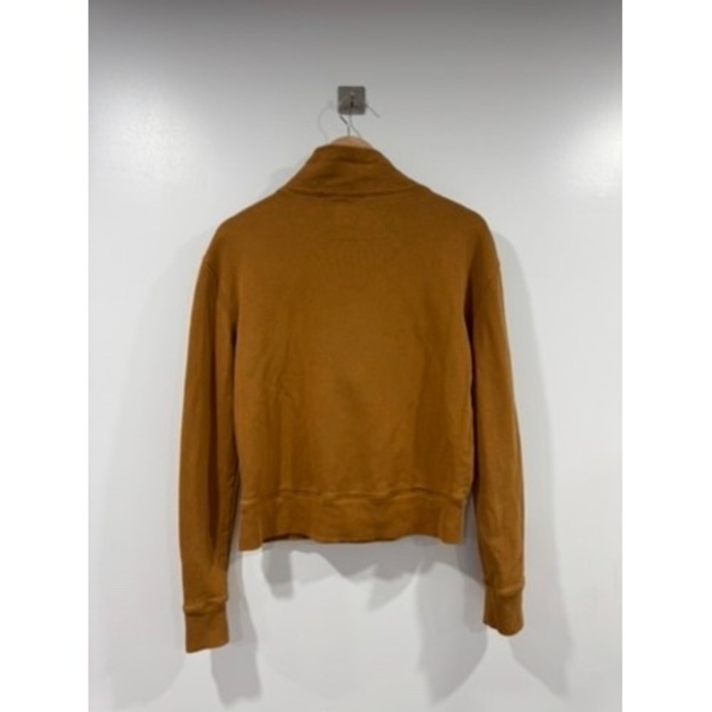 Nili Lotan Women Bentley Quarter Zip Cotton Sweatshirt Yellow XS - Picture 5 of 7